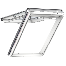 VELUX GPU UK08 0066 White Polyurethane Triple Glazed Top Hung Roof Window 134x140cm